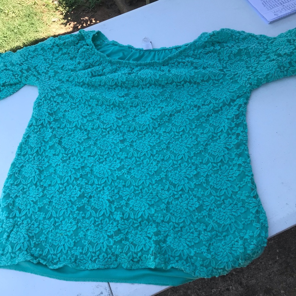 Long Sleeve Teal Shirt